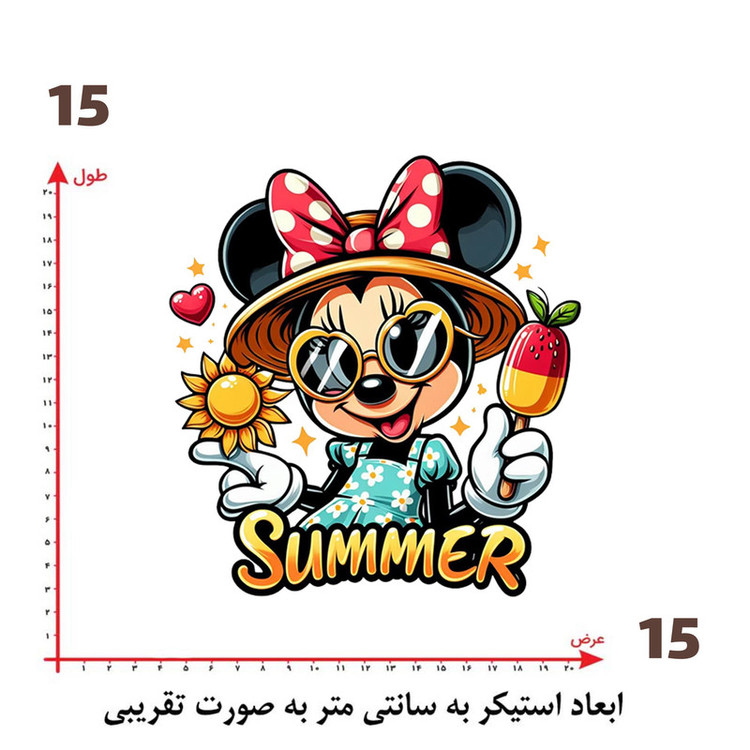 استیکر پارچه و لباس پاد آفرین طرح میکی موس کد 2891