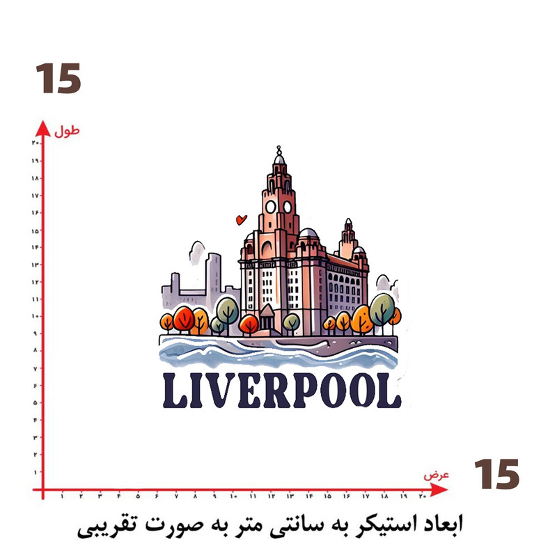 استیکر پارچه و لباس پاد آفرین طرح لیورپول کد 5878