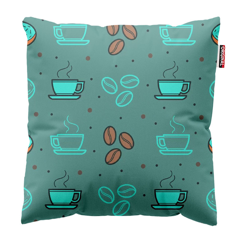 کوسن پاد آفرین طرح کافه قهوه کافی coffee کد 2398 سایز 40*40 سانتی متر