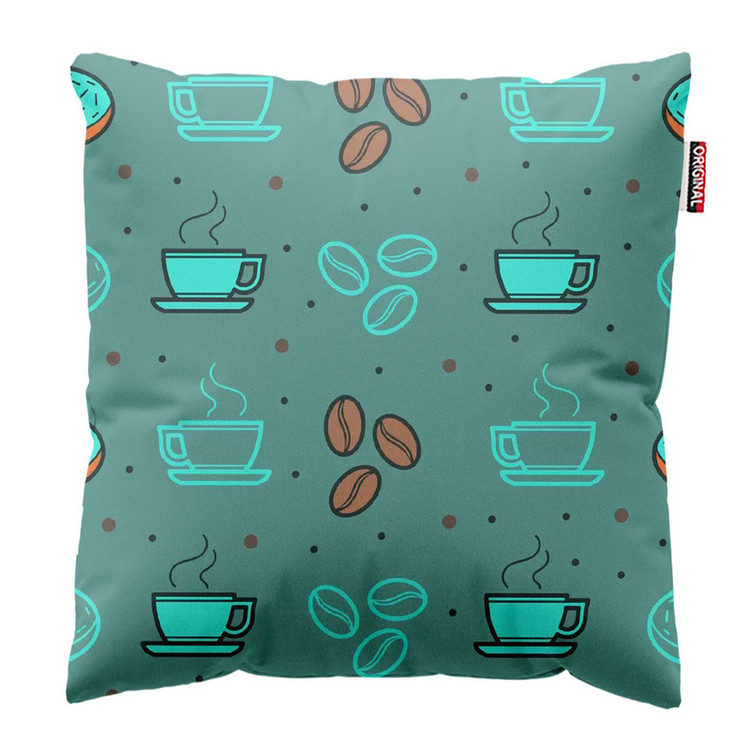 کوسن پاد آفرین طرح کافه قهوه کافی coffee کد 2398 سایز 40*40 سانتی متر