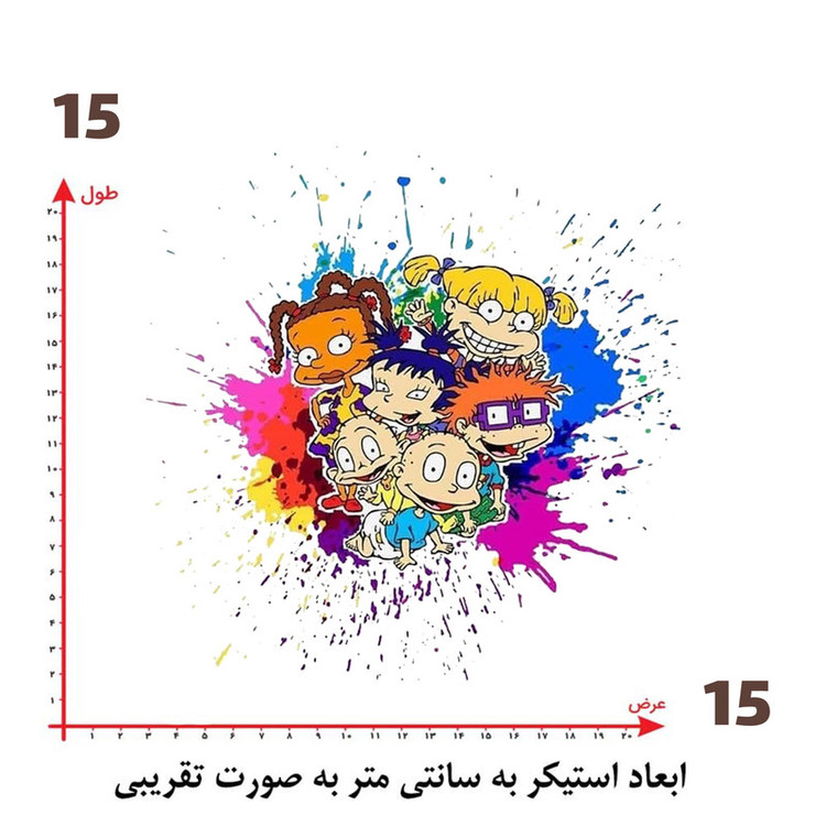 استیکر پارچه و لباس پاد آفرین طرح کارتونی کد 3542