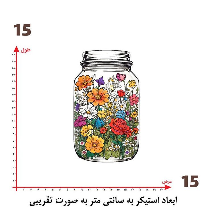 استیکر پارچه و لباس پاد آفرین طرح گل کد 721