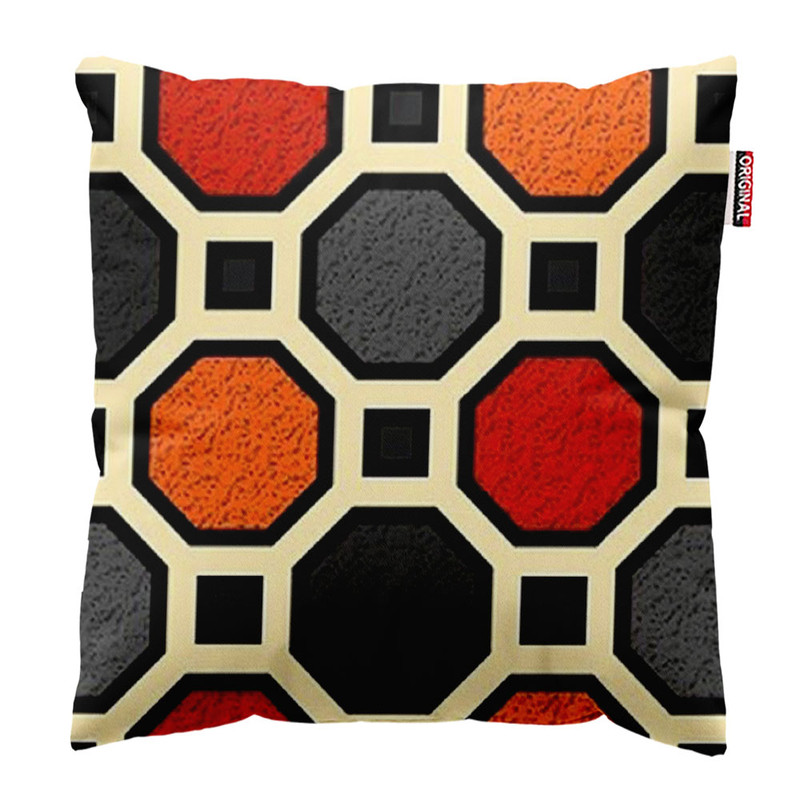 کوسن پاد آفرین طرح هندسی مدرن کد 3075 سایز 30*30 سانتی متر