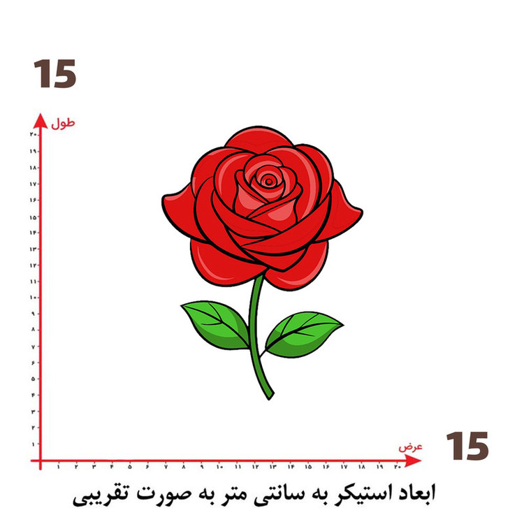 استیکر پارچه و لباس پاد آفرین طرح گل کد 5642