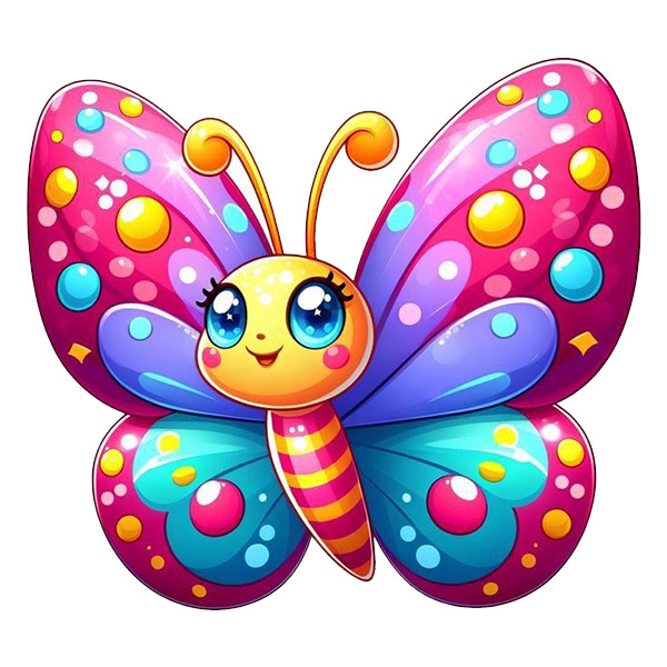 استیکر پارچه و لباس پاد آفرین طرح پروانه کد 2286