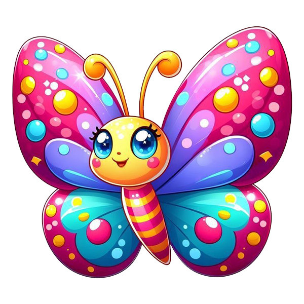 استیکر پارچه و لباس پاد آفرین طرح پروانه کد 2286