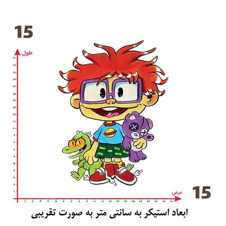 استیکر پارچه و لباس پاد آفرین طرح کارتونی کد 4568
