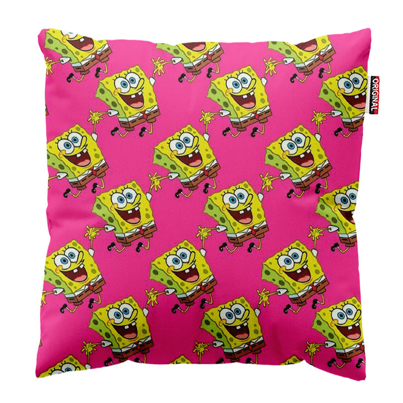 کوسن پاد آفرین طرح کارتونی باب اسفنجی کد 4814 سایز 30*30 سانتی متر