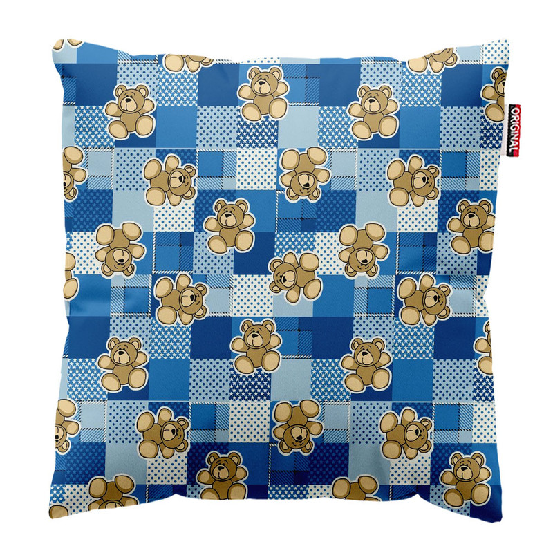 کوسن پاد آفرین طرح کارتونی بچگانه خرسی کد 5028 سایز 30*30 سانتی متر