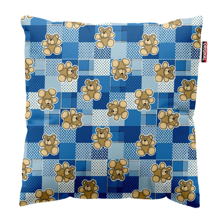 کوسن پاد آفرین طرح کارتونی بچگانه خرسی کد 5028 سایز 30*30 سانتی متر