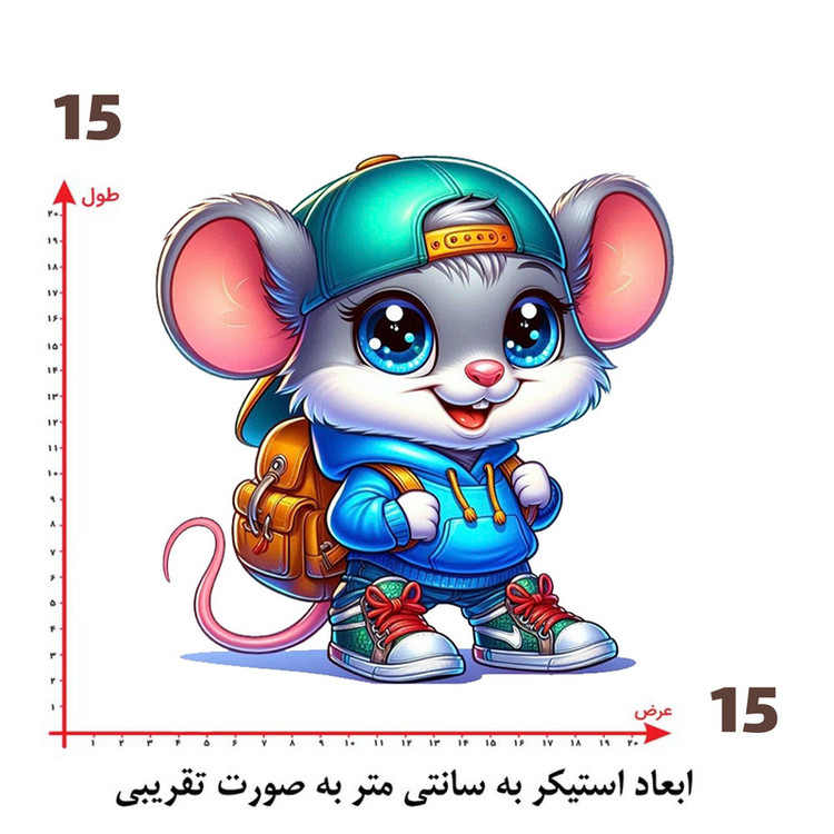 استیکر پارچه و لباس پاد آفرین طرح کارتونی کد 1529