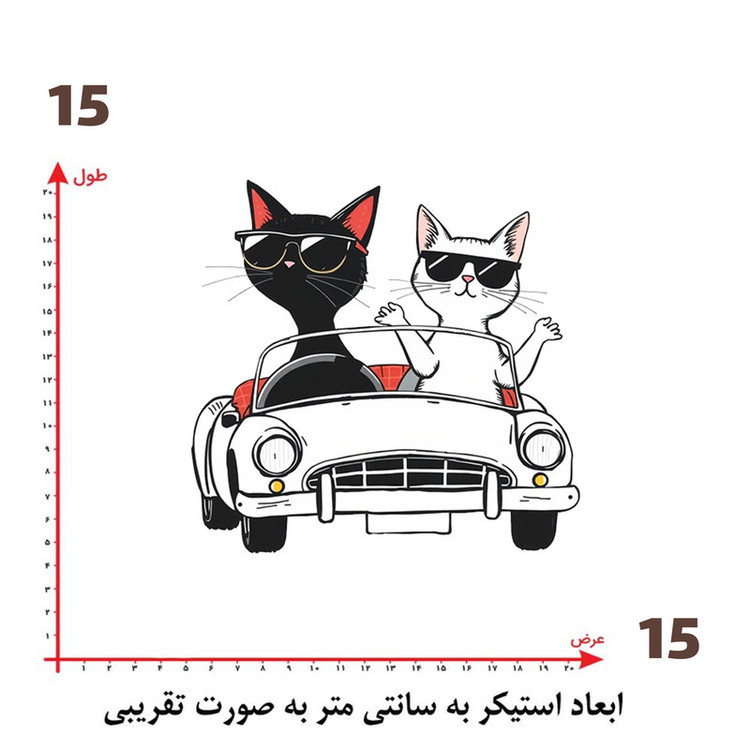 استیکر پارچه و لباس پاد آفرین طرح گربه های بامزه کد 2565