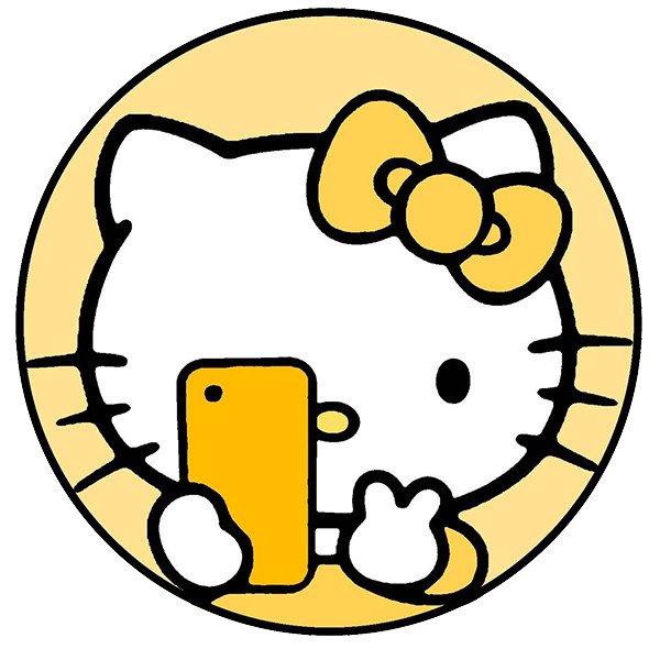 استیکر پارچه و لباس پاد آفرین طرح کیتی کد 5093