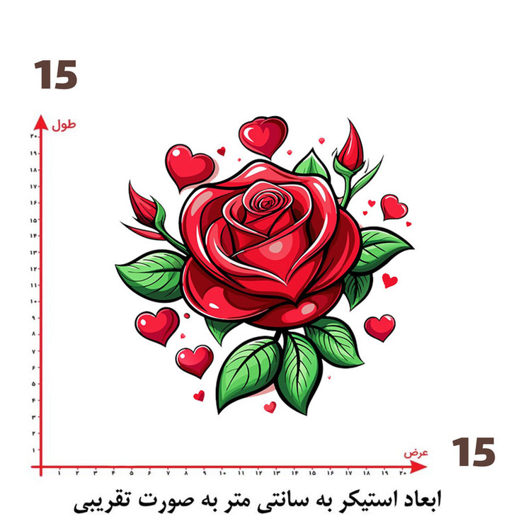 استیکر پارچه و لباس پاد آفرین طرح گل کد 3412