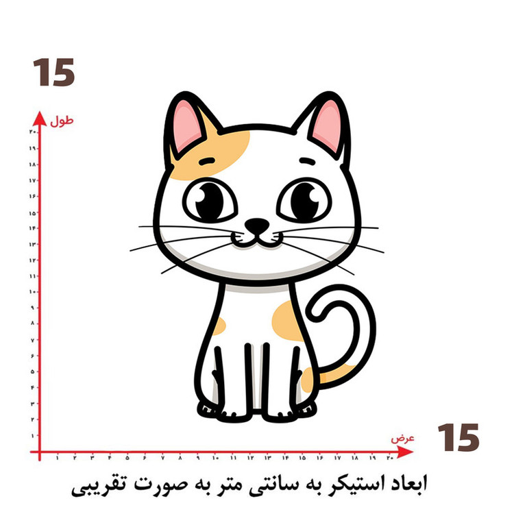 استیکر پارچه و لباس پاد آفرین طرح گربه کد 5334