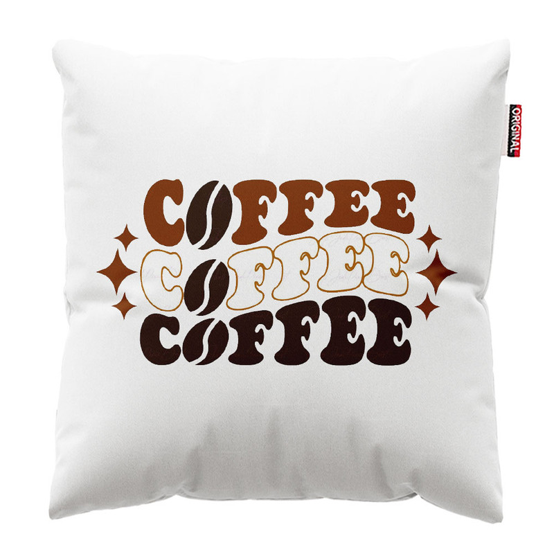 کوسن پاد آفرین طرح قهوه کافی کافه coffee کد 4050 سایز 40*40 سانتی متر