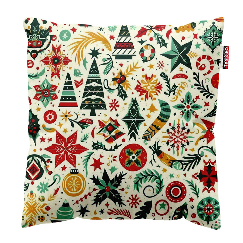 کوسن پاد آفرین طرح کریسمس کد 2713 سایز 40*40 سانتی متر