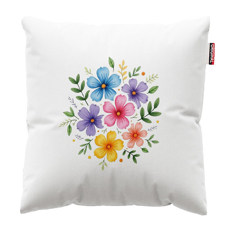 کوسن پاد آفرین طرح گل کد 4302 سایز 40*40 سانتی متر