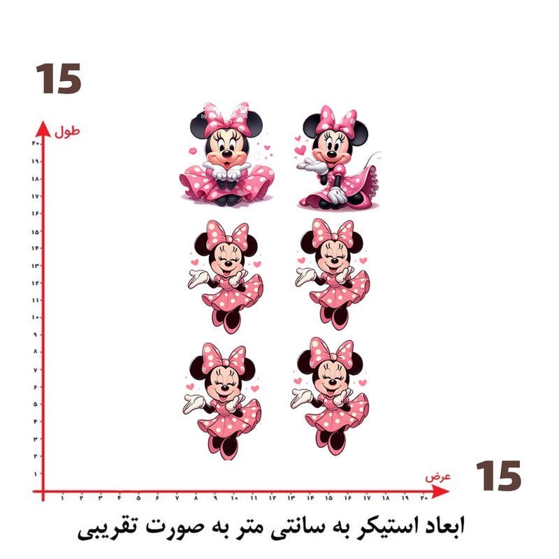 استیکر پارچه و لباس پاد آفرین طرح میکی موس کد 2131