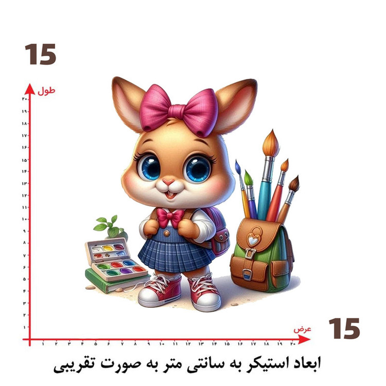استیکر پارچه و لباس پاد آفرین طرح خرگوشی کد 2290