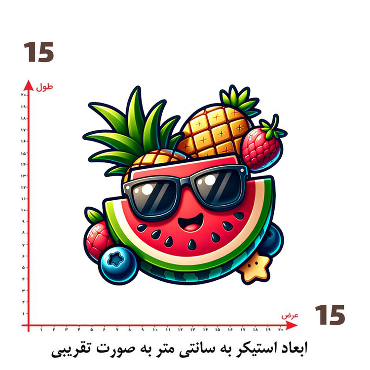 استیکر پارچه و لباس پاد آفرین طرح میوه کد 2684