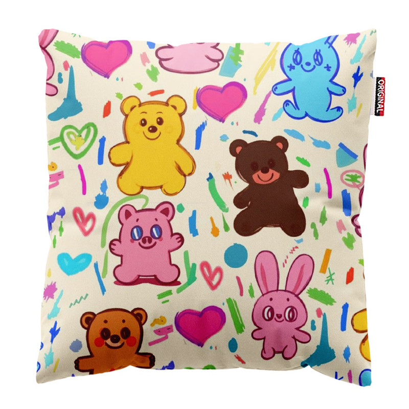 کوسن پاد آفرین طرح کارتونی بچگانه کد 4507 سایز 40*40 سانتی متر