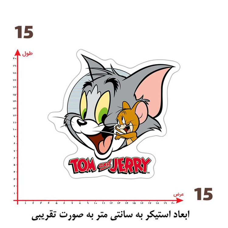 استیکر پارچه و لباس پاد آفرین طرح تام و جری کد 583