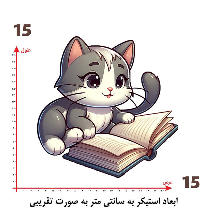 استیکر پارچه و لباس پاد آفرین طرح گربه کد 5332