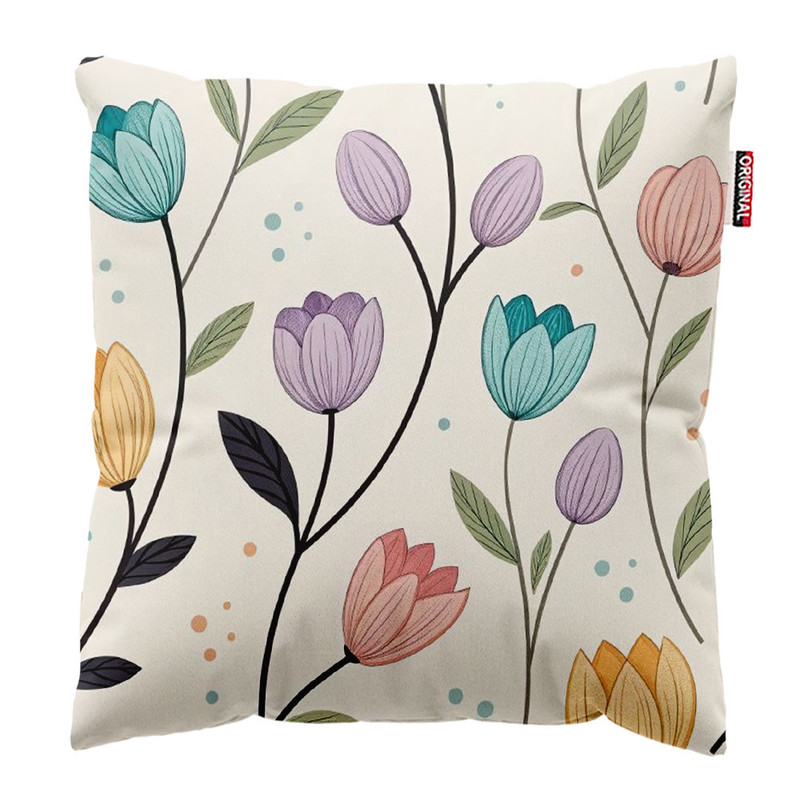 کوسن پاد آفرین طرح گل کد 2400 سایز 40*40 سانتی متر