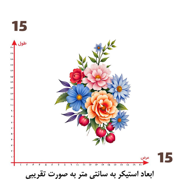 استیکر پارچه و لباس پاد آفرین طرح گل کد 1988