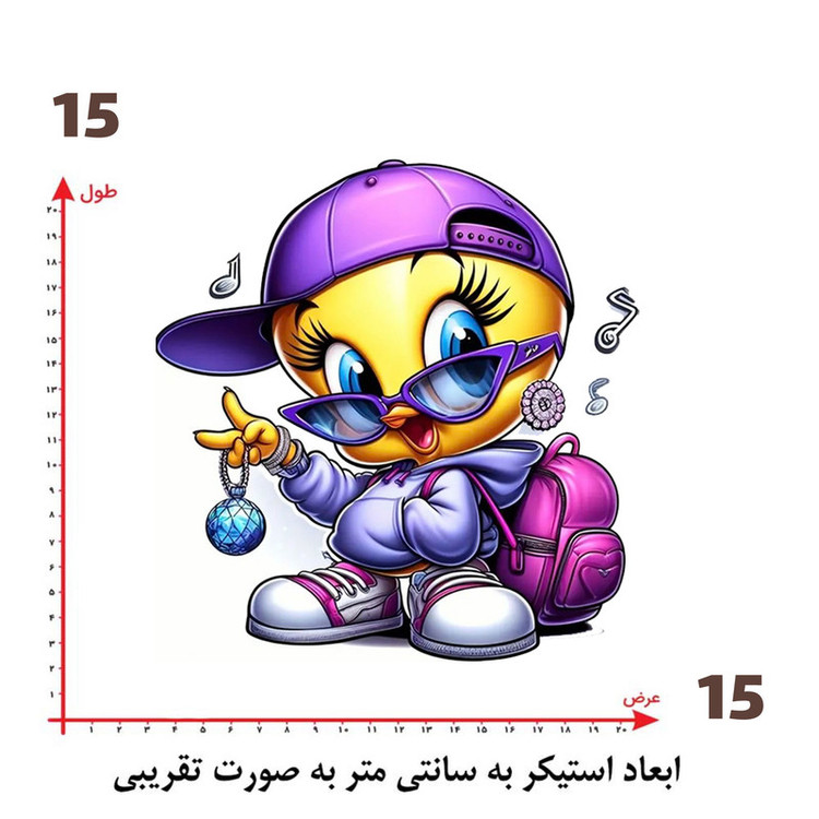 استیکر پارچه و لباس پاد آفرین طرح کارتونی کد 1918