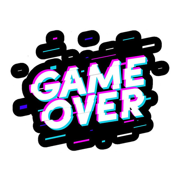 استیکر پارچه و لباس پاد آفرین طرح GAME OVER کد 4865