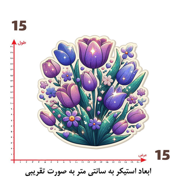 استیکر پارچه و لباس پاد آفرین طرح گل کد 4840