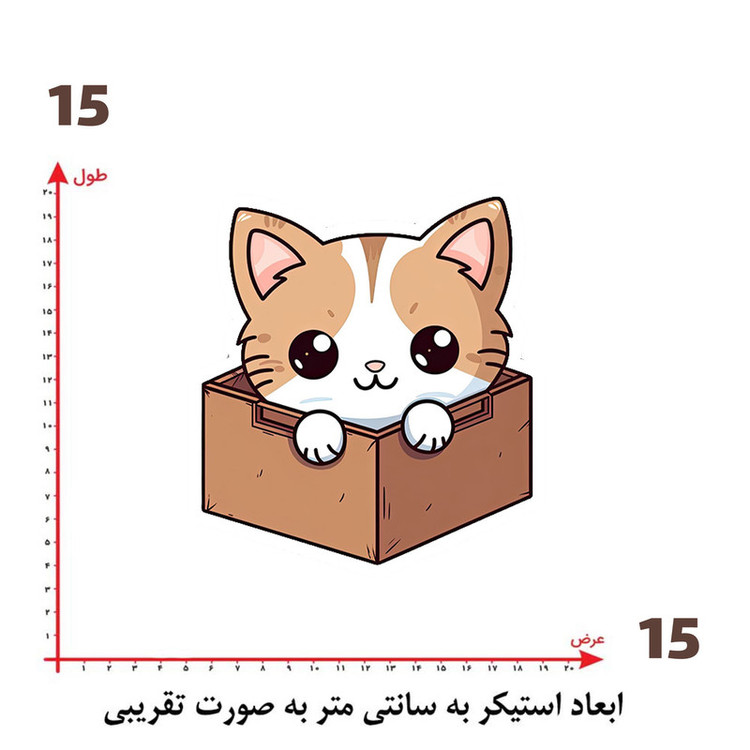 استیکر پارچه و لباس پاد آفرین طرح گربه بامزه کد 5396
