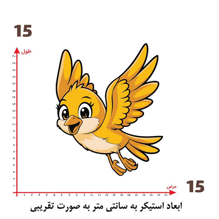 استیکر پارچه و لباس پاد آفرین طرح پرنده کد 2437