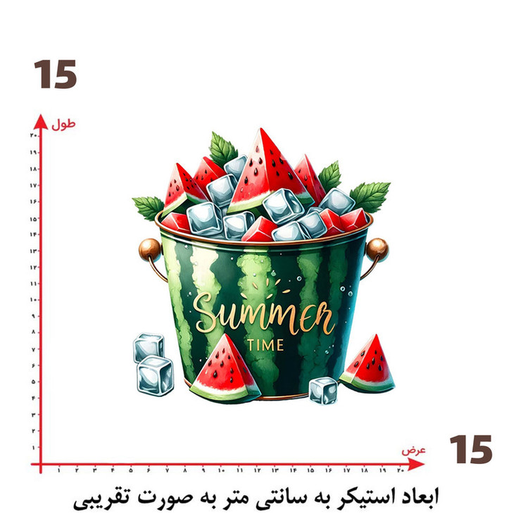 استیکر پارچه و لباس پاد آفرین طرح هندونه و تابستون کد 781