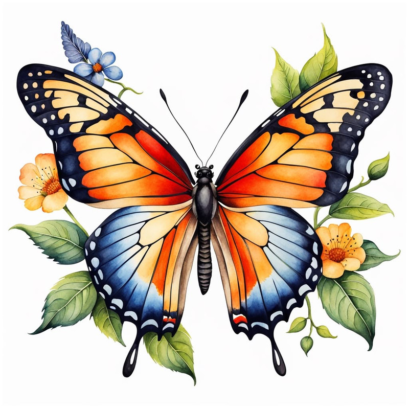 استیکر پارچه و لباس پاد آفرین طرح پروانه کد 4288