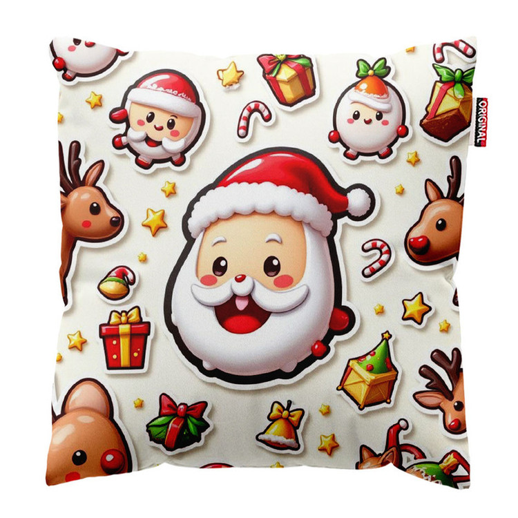 کوسن پاد آفرین طرح کریسمس بابانوئل کد 2648 سایز 30*30 سانتی متر