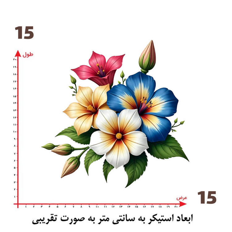 استیکر پارچه و لباس پاد آفرین طرح گل کد 978