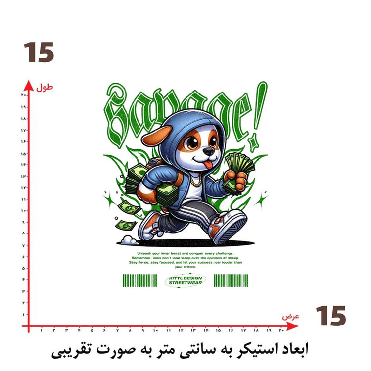 استیکر پارچه و لباس پاد آفرین طرح کارتونی کد 2910