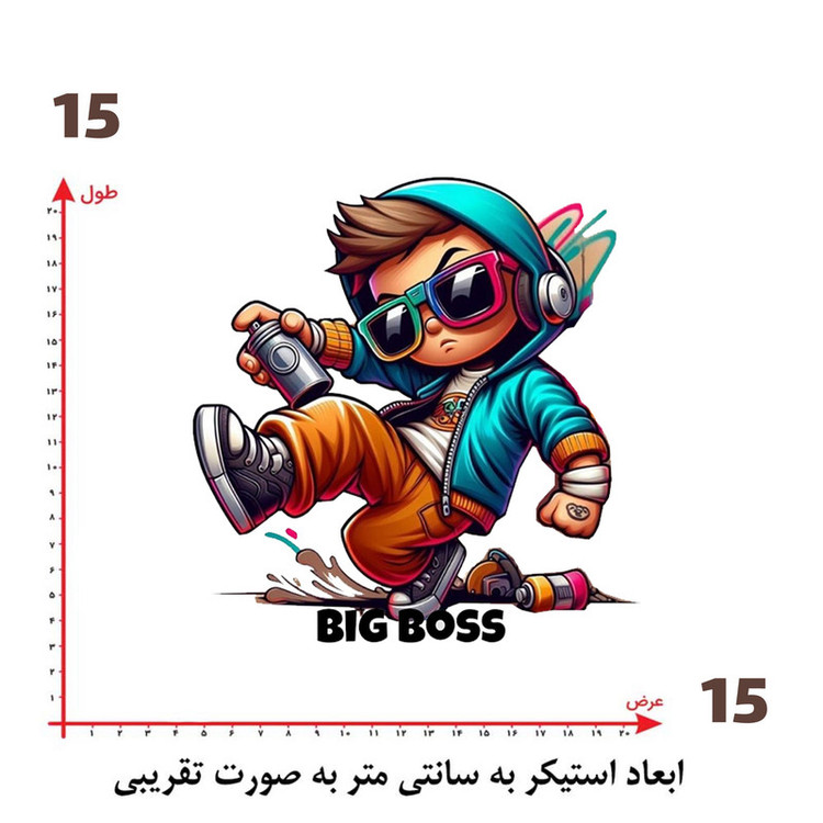 استیکر پارچه و لباس پاد آفرین طرح پسر کد 3486