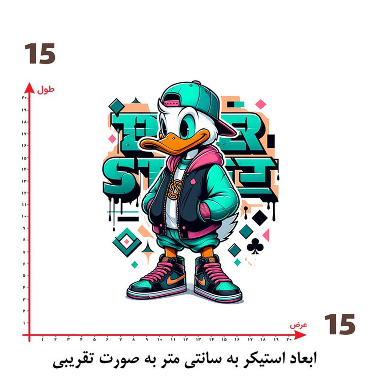 استیکر پارچه و لباس پاد آفرین طرح کارتونی کد 2004