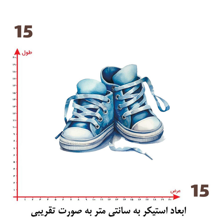 استیکر پارچه و لباس پاد آفرین طرح کفش کد 976