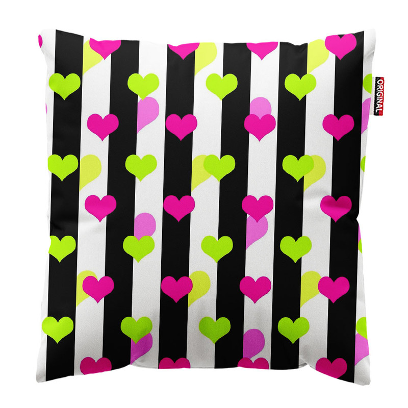 کوسن پاد آفرین طرح قلب کد 602 سایز 30*30 سانتی متر