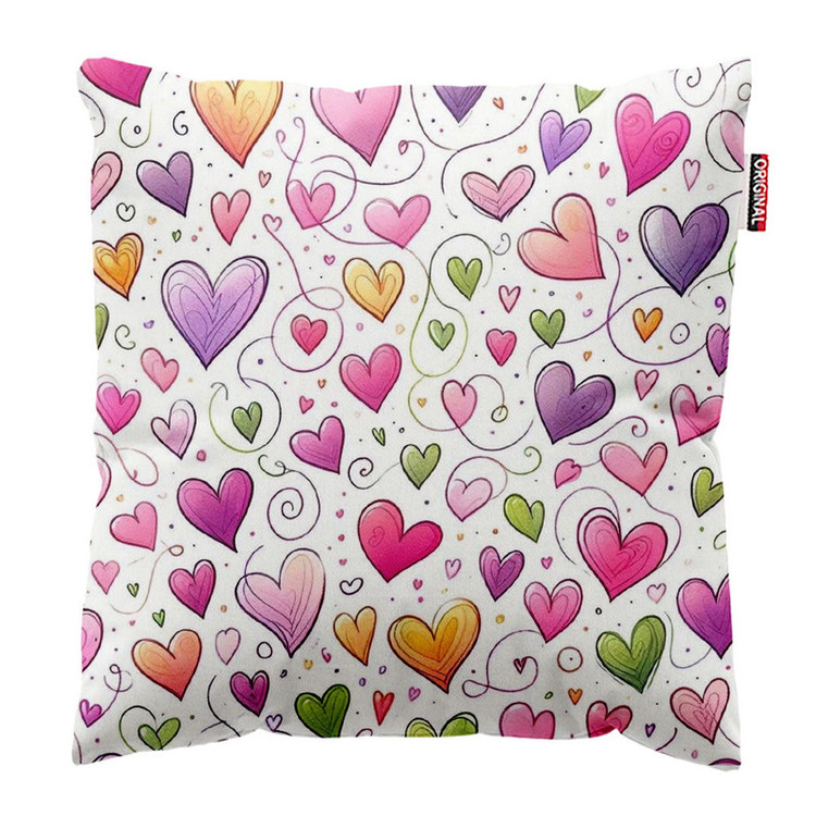 کوسن پاد آفرین طرح قلب کد 4237 سایز 30*30 سانتی متر