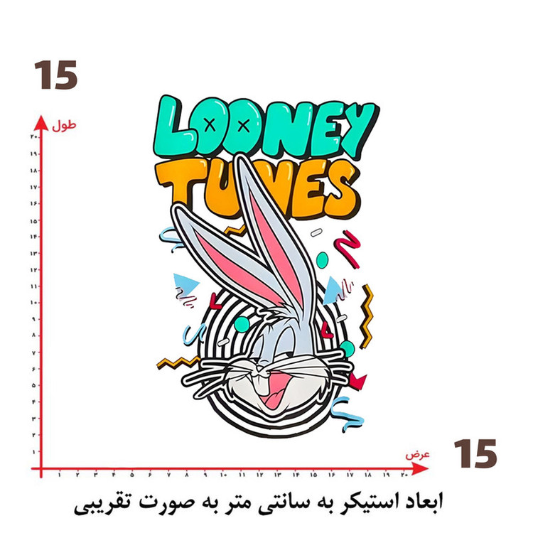 استیکر پارچه و لباس پاد آفرین طرح خرگوشی کد 2807