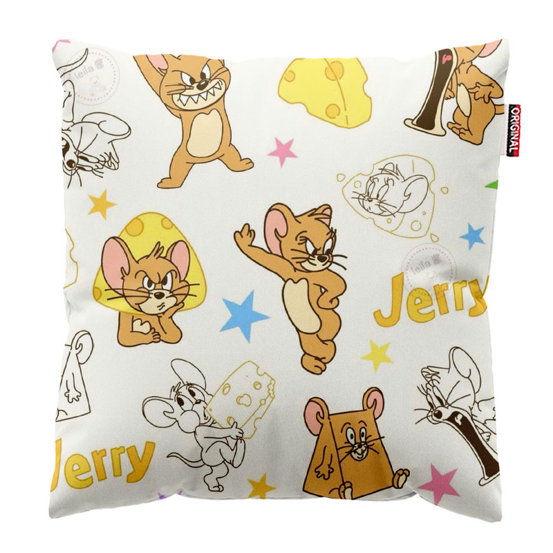 کوسن پاد آفرین طرح تام و جری کد 2207 سایز 30*30 سانتی متر