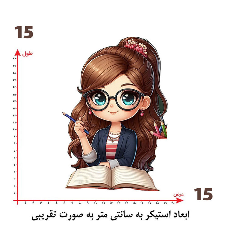 استیکر پارچه و لباس پاد آفرین طرح دختر کد 5063