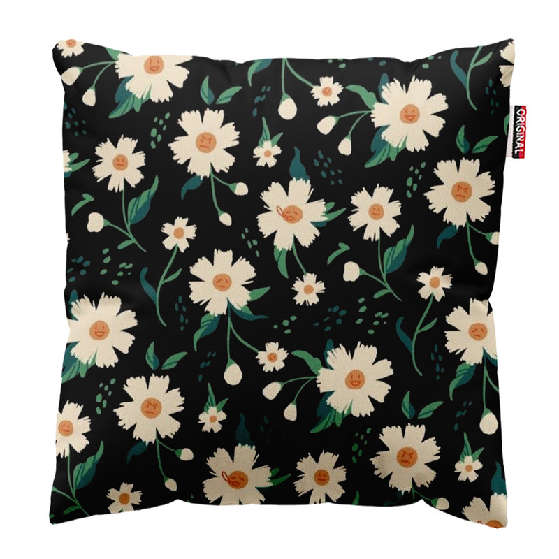 کوسن پاد آفرین طرح گل کد 4923 سایز 30*30 سانتی متر