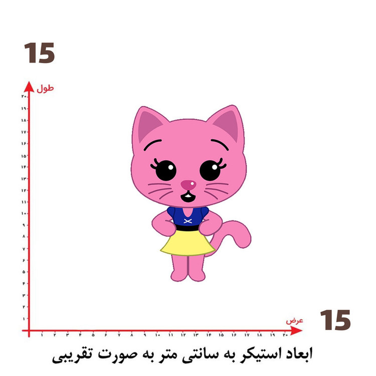 استیکر پارچه و لباس پاد آفرین طرح کارتونی کد 5087